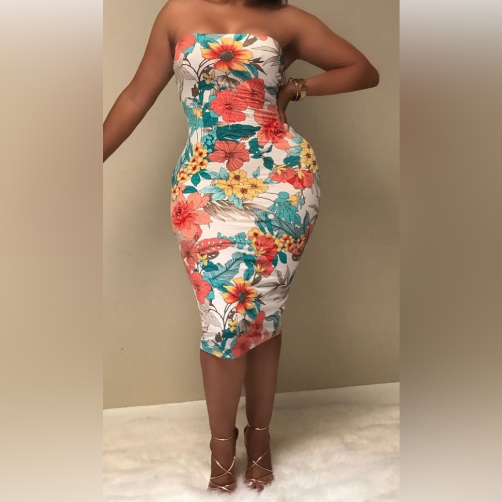 Floral tube dress